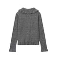 thumbnail image 5 of Weiqiqre Fall Sweaters for Women Cardigan Sweaters Ruffle Button Down Knit Fall Sweater Long Sleeve Soft Cardigan Tops, 5 of 10