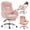 Lamb fleece - pink, variant on Criss Cross Ergonomic Dining Chair - High Back, 3-Level Adjustable Armrests, Footrest, Cross-Legged Comfort, Big & Tall, Rolling Office or Gaming Chair – Snowflake Fleece, Light Gray