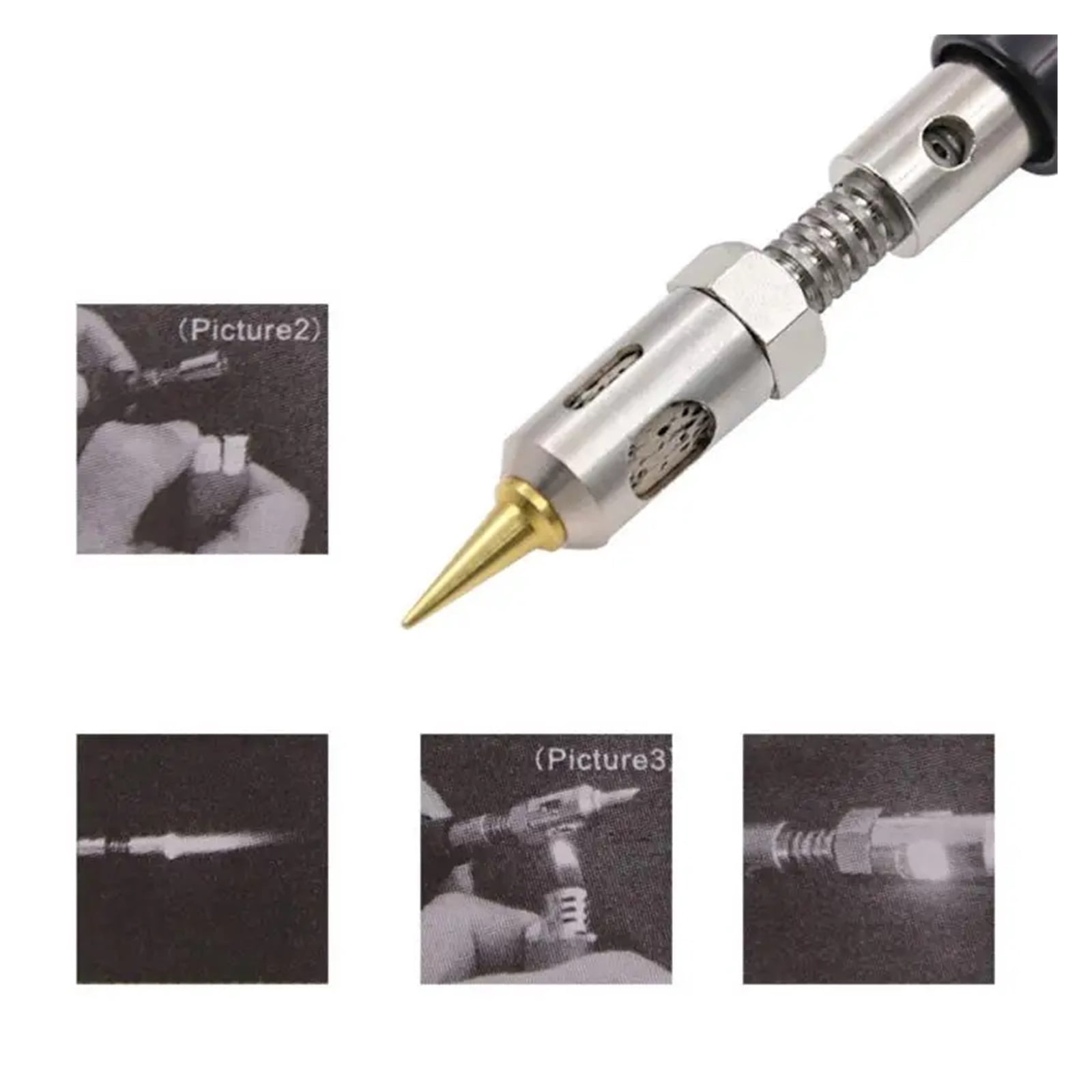 1300  3in1 4In1 Portable Soldering Iron Kit Welding Pen Burner Blow Torch Gas Soldering Iron Cordless Butane Tip Tool ,Precise Temperature Adjustment