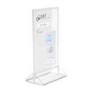 Photo Booth Frames - 4x6 Durable Crystal Clear Acrylic Vertical Picture Frame Sign Holder Display Stand for 4 x 6 Inch Insert (6 Pack, Silver)
