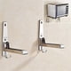 thumbnail image 1 of Wall mounted microwave oven holder, 304 stainless steel, with hook, foldable and telescopic, max load 40kg, silver., 1 of 5