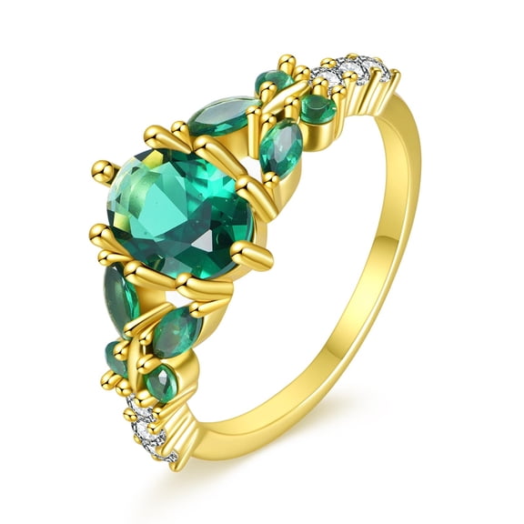 MYSTICPOEM S925 Sterling Silver Butterfly Ring with Green Zircon Elegant Jewelry for Women