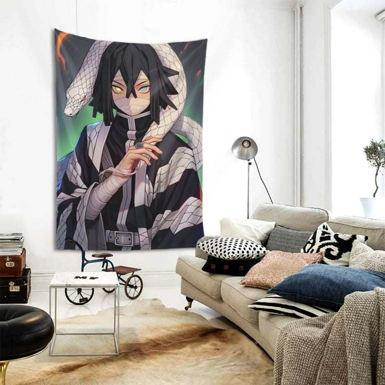 Wall Hanging Decoration Tapestry, Demon Slayer Iguro Obanai Art