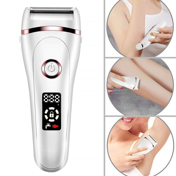 Body Hair Remover, Women's Rechargeable Bikini Trimmer Electric Razor for Legs and Underarms