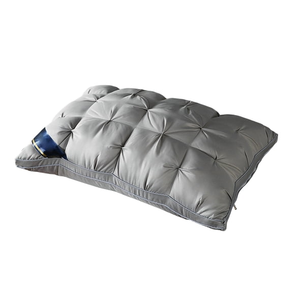 Soft Quilted Down Alternative Pillow for Sleeping Plush Hypoallergenic Bed Pillow with Comfortable Support for Back Stomach Sleeper Gray 26" X 17" X 5"