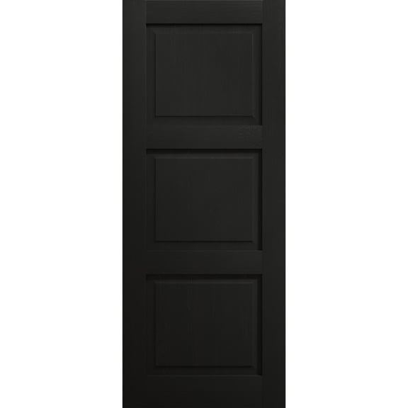 Slab Door Panel 18 x 80 inches | Ego 5010 Painted Black Oak | Wood Veneer Doors | Pocket Closet Sliding Barn