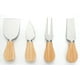 thumbnail image 1 of 4 Cuchillos Para Queso De Acero Inoxidable Con Mango de Madera mmymas Turin, 1 of 7