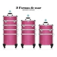 thumbnail image 4 of Neceser Cosmetiquera Divitech® Maletín Maquillaje 4 niveles Profesional fucsia, 4 of 8