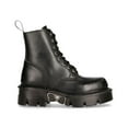 thumbnail image 3 of New Rock Mili-084N-S3 Black Gothic Boots Military Unisex 8 Hole Biker Shoes Goth 44, 3 of 6