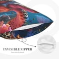 thumbnail image 3 of Rateoe Colorful Ocean Sea Turtle Pattern Pillow Covers with Invisible Zipper(Pillows are not Included) Standard Pillowcases-20"x30", 3 of 6