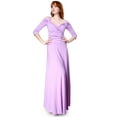 thumbnail image 4 of Evanese Women's Elegant Slip On Long Formal Evening Dress with 3/4 Sleeves, 4 of 4