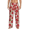 thumbnail image 2 of Goofa Rose Flowers Printed Soft Pajama Pants for Men, Wide Leg Comfy Casual Lounge Yoga Pants-X-Large, 2 of 9