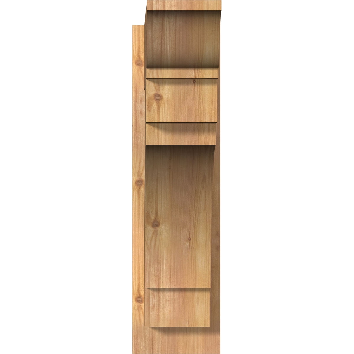 Ekena Millwork 7 1/2"W x 24"D x 28"H Merced Smooth Traditional Outlooker, Western Red Cedar