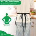 thumbnail image 3 of Yayeee Waist Apron with Pockets for Cooking Waterproof Half Server Aprons, Ghost Design, 3 of 7