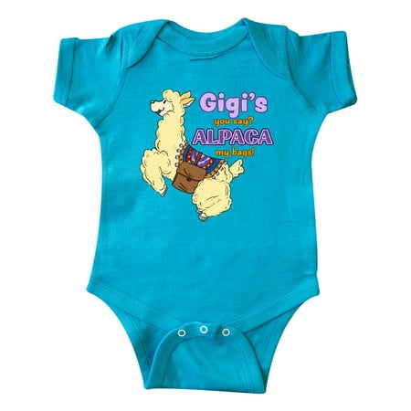 

Inktastic Gigi s You Say ALPACA my Bags with Cute Jumping Alpaca Gift Baby Boy or Baby Girl Bodysuit