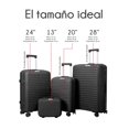 thumbnail image 2 of RED VELVET Set de 4 Maletas Rígidas de Viaje con Ruedas Giratorias 360°, Candado TSA y Asas Retráctiles, Equipaje de Mano 20", Mediano 24" y Grande 28", 2 of 6