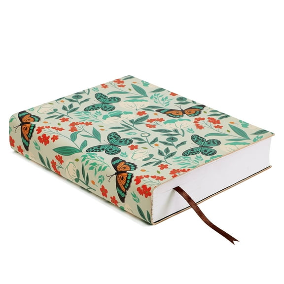 Leather Journal Writing Notebook A5 Floral Pattern