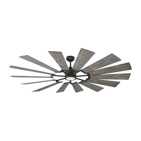 Windmill 72 inch Energy Star Ceiling Fan with Led Light Kit 14 Blade Windmill Ceiling Fan-Aged Pewter Finish Bailey Street Home 96-Bel-2884866