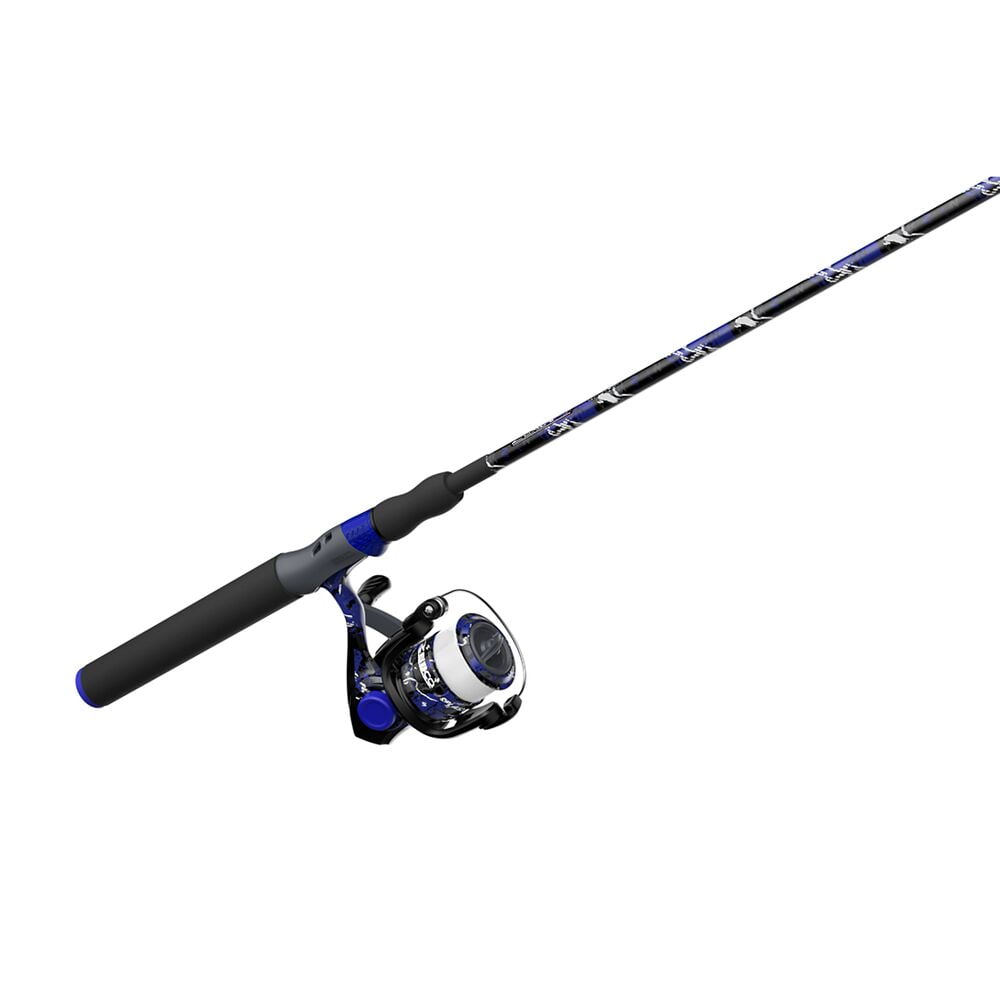 Zebco Splash Spinning Reel and Fishing Rod Combo, 6-Foot 2-Piece Fiberglass Rod, Medium-Light Power, Z-Splash Blue