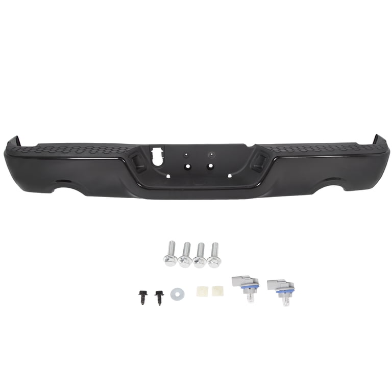 New Chrome Rear Bumper For 2009-2018 Ram 1500 With Dual Exhaust (No Sensors) - Fast Shipping