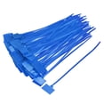 thumbnail image 4 of Uxcell 6 Pulgadas Etiquetas de Cinta de Cable Azul con Marcador, Correa de Alambre de Nylon Autocierre, Paquete de 50, 4 of 5
