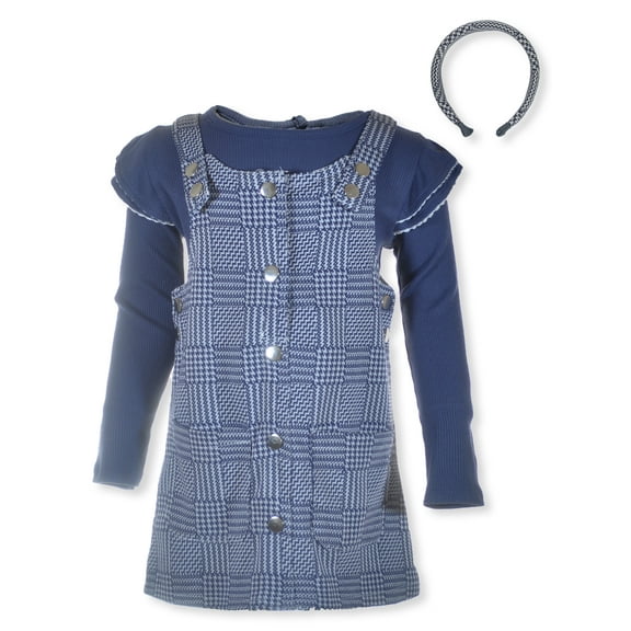 Little Lass Girls' 3-Piece Jumper Set Outfit Color: blue Size: 3t