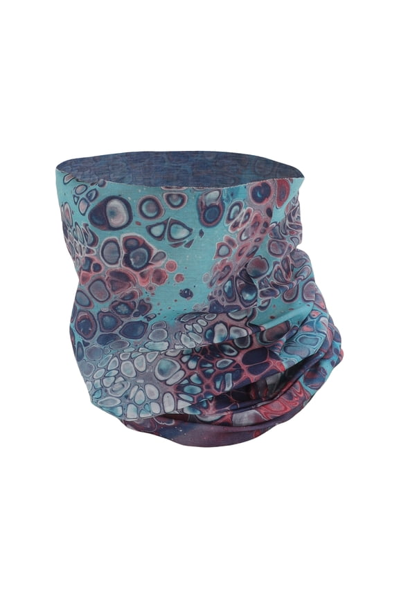 1 Pc Sunscreen Face Scarf Mask Bubbles Pattern Face Mask for Outdoor Cycling Cyan Blue Red