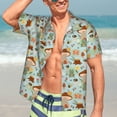 thumbnail image 3 of Fotbe Mushroom House Insect Frog Hawaiian Shirt for Men Unisex Summer Beach Casual Short Sleeve Cotton Linen Button Down Shirts-X-Large, 3 of 5