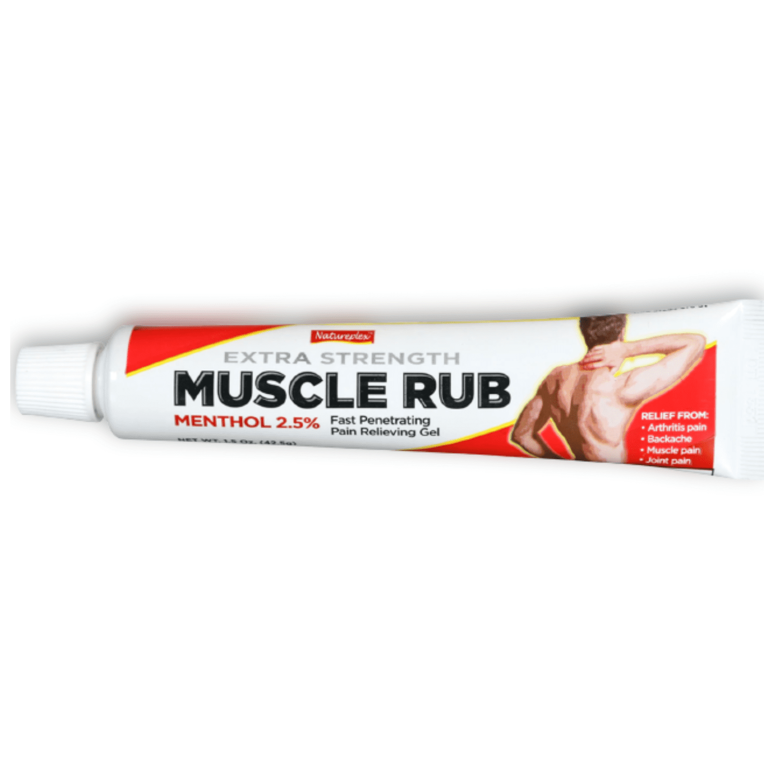 Muscle RUB - Extra Strength Pain Relieving Gel - 1.5 oz Tube - 2 Pack (Total 4.5oz) - Perfect for Muscle Pain & More