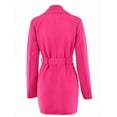 thumbnail image 2 of Yuemengxuan Women Solid Color Cool Blazer, Long Sleeve Tailored Collar Suit Jacket, 2 of 9