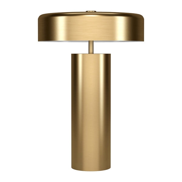 Nash 24" Tall Table Lamp with Metal Shade in Brass/Brass