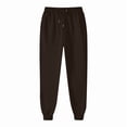 thumbnail image 2 of Women Men Fashion Solid Color Elastic Waist Sweatpants Sport Pants Drawstring High Waist Comfy Fall Winter Joggers Pants with Pockets, 2 of 3