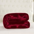 thumbnail image 6 of Townhouse Super Soft Floral Embossing Weighted Blankets Solid Design Warm Heavy Blanket, 1 ply Jumbo Size (Burgundy), 6 of 8