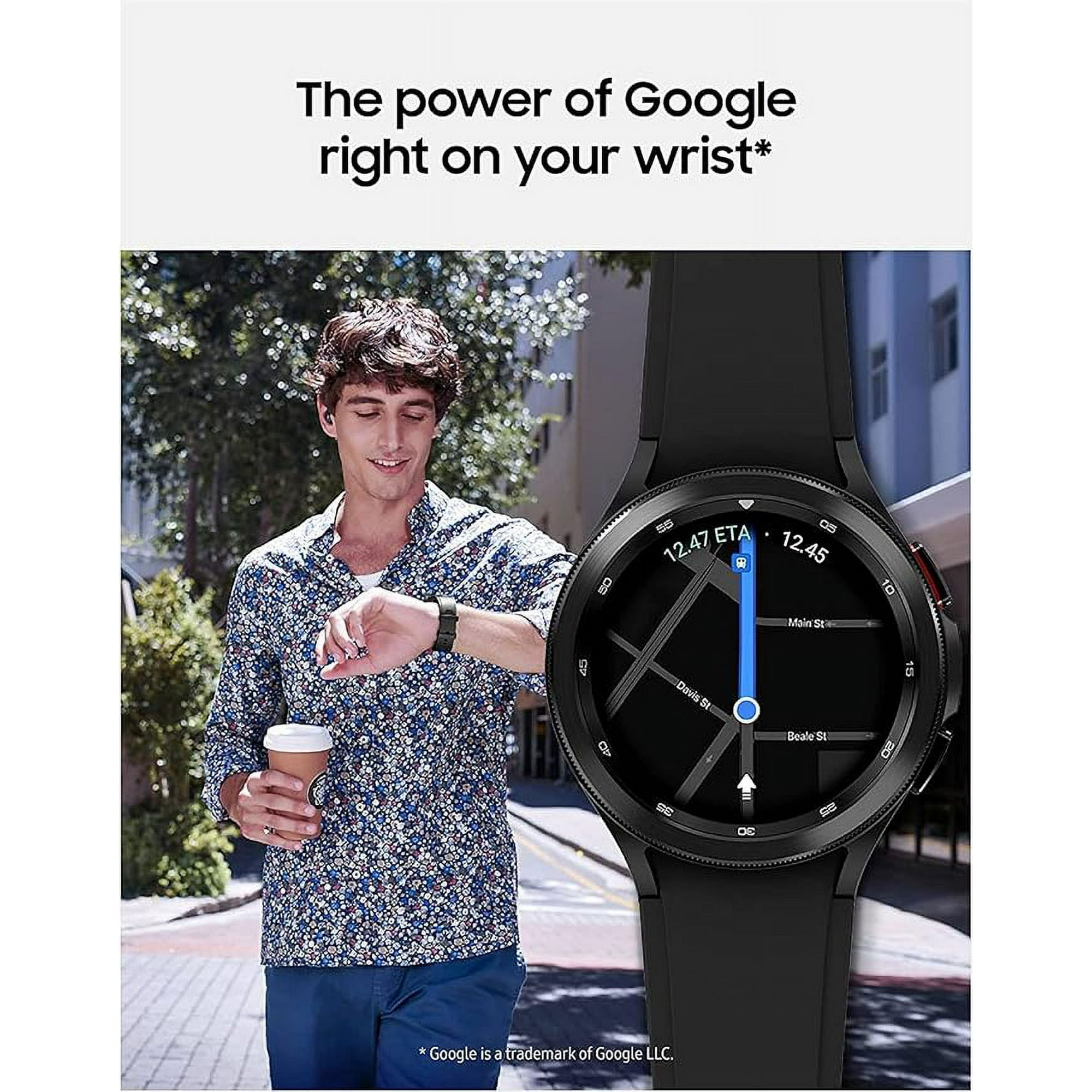 Samsung Galaxy Watch 4 Classic 46mm SM R895F Smartwatch with ECG Monitor GPS Fall Detection Bluetooth Black Certified Refurbished Walmart