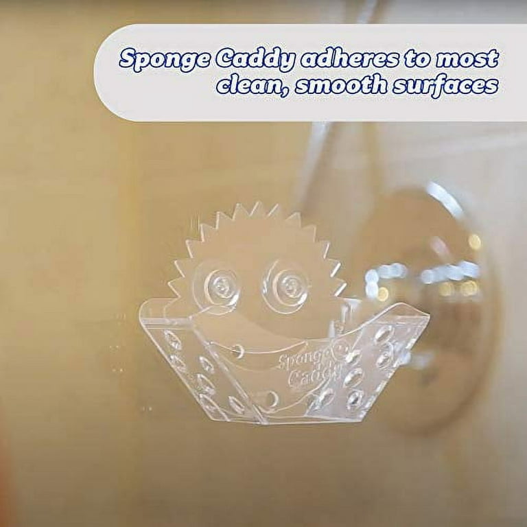 Scrub Daddy Caddy Smiley Face Sponge Holder With Suction Cups White Smart  Drying 