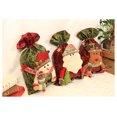 thumbnail image 2 of serony Xmas Gift Packing Bag Cartoon Printed Drawstring Handbag Santa Snowman Reindeer Ornaments Embroidered Storage Pouch Party Old Man, 2 of 8