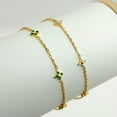 thumbnail image 4 of Lucky Clover Bracelet for Women Girls Premium Fashion Large Malachite 5 Motif Clover Bracelets S925 Silver Plated Stainless Steel, 4 of 6