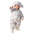 thumbnail image 2 of Cowsor Baby Snowsuit Baby Printed Winter Clothes with Hat Warm Outfits Zipper Romper Coat Jumpsuit, 2 of 7
