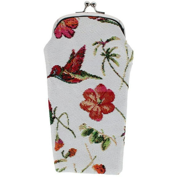 CTM  Hummingbird Print Tapestry Glasses Case (Women)
