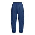 thumbnail image 3 of TinyBloomm Child Boys Girls Cargo Pants Casual Summer Kids Solid Trousers With Pockets, Size 5-6 Years, 3 of 8