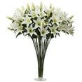 thumbnail image 2 of Nearly Natural Blooming Hydrangea Artificial Flowers with Vase, Pink, 2 of 2