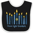 thumbnail image 3 of Inktastic Peace Light Hanukkah Boys or Girls Baby Bib, 3 of 4