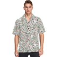 thumbnail image 2 of Camisas gráficas de Mahjong con estampado completo para hombre, camisas hawaianas informales de manga corta con botones y blusas y camisas de gran tamaño para hombre, 2 of 5