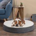 thumbnail image 1 of Petmaker M320237 30 x 5 in. Memory Foam Pillow Round Pet Bed - Gray, 1 of 1