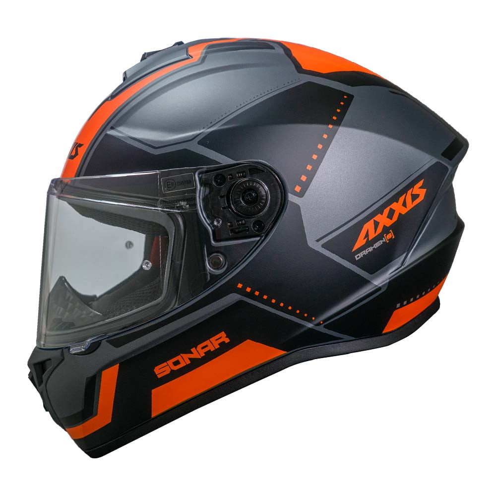 Casco Axxis Ff112C Draken S Sonar D4 Naranja Mate