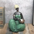 thumbnail image 3 of African Lady Figurines African Statues and Sculptures for Home Decoration Tabletop Ornament Modern Decors Accents Gifts, 3 of 8