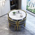 thumbnail image 1 of Office Modern Dining Chairs Designer Conference Metal Legs Floor Dining Table Set 4 Chairs Lounge Unique Muebles Decoration My Lux Decor Round, 1 of 25
