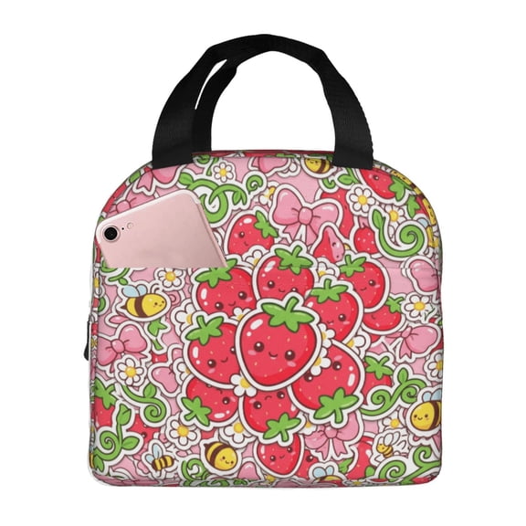 Flower Lunch Bag For Women Men Insulated Lunch Box For Adult Reusable Lunch Tote Bag For Work, Picnic Or Travel