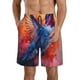 thumbnail image 1 of Fotbe Vibrant Hummingbird Watercolor Art Trajes de Baño Estampados para Hombre, Shorts de Verano de Secado Rápido, Ropa de Playa, Bañadores-Large, 1 of 6