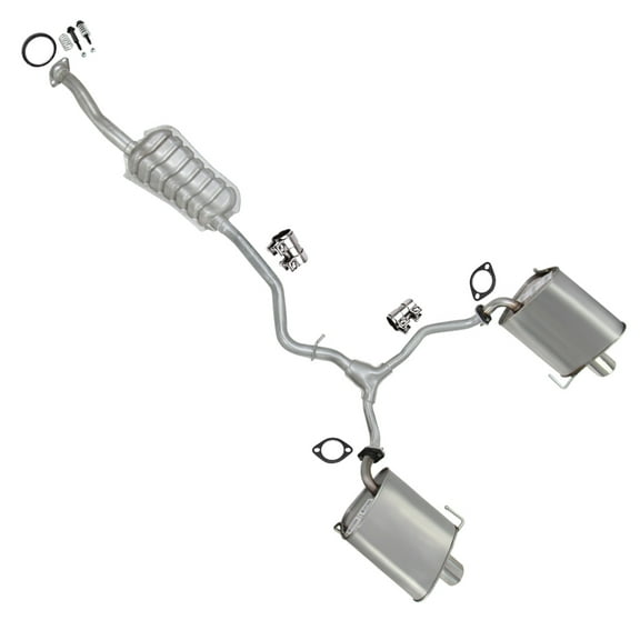 Northeastern Exhaust Stainless Steel Resonator & Muffler Assembly Fits 2005 Subaru Legacy 2.5L – Direct Fit
